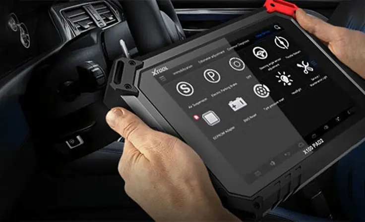 Car key programming tablet